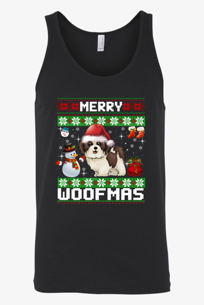 Shih Tzu Merry Woofmas Christmas Sweatshirt Unisex - No Scrubs Buster Shirt, transparent png download