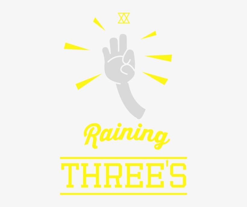 Raining Threes Shirt On - Sign, transparent png download