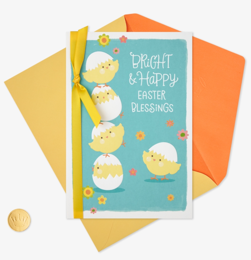 Baby Chicks Religious Easter Card - Illustration, transparent png download