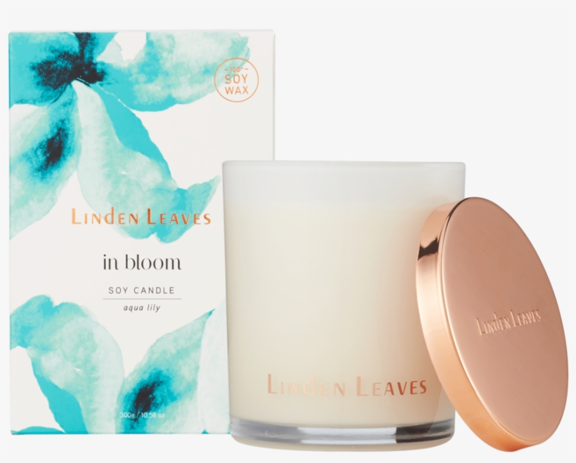 In20bloom Soy20candle Aqua20lily 300g Box20and20candle20jar - Candle, transparent png download
