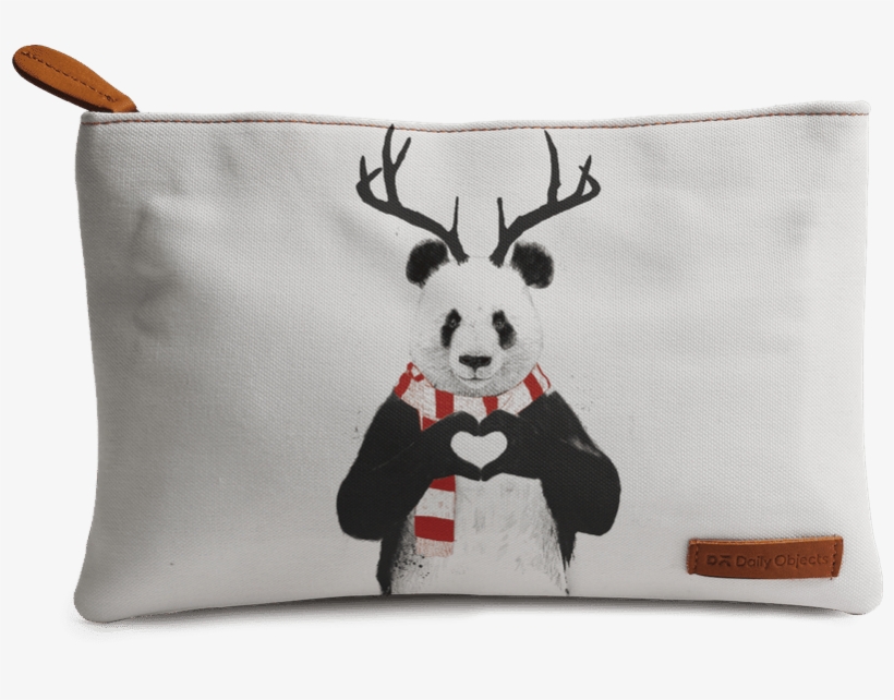 Xmas Pand Bls Clutch Med - Panda Xmas, transparent png download