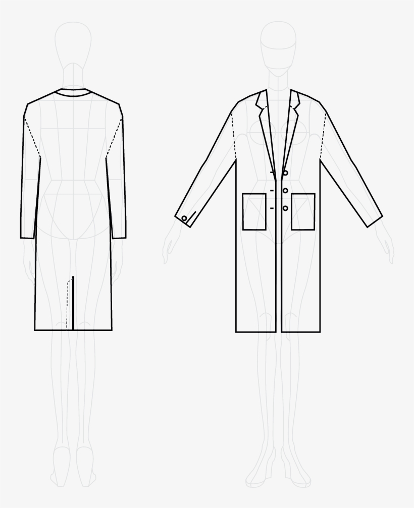 The Lf Lab Coat - Sketch Transparent PNG - 915x1000 - Free Download on