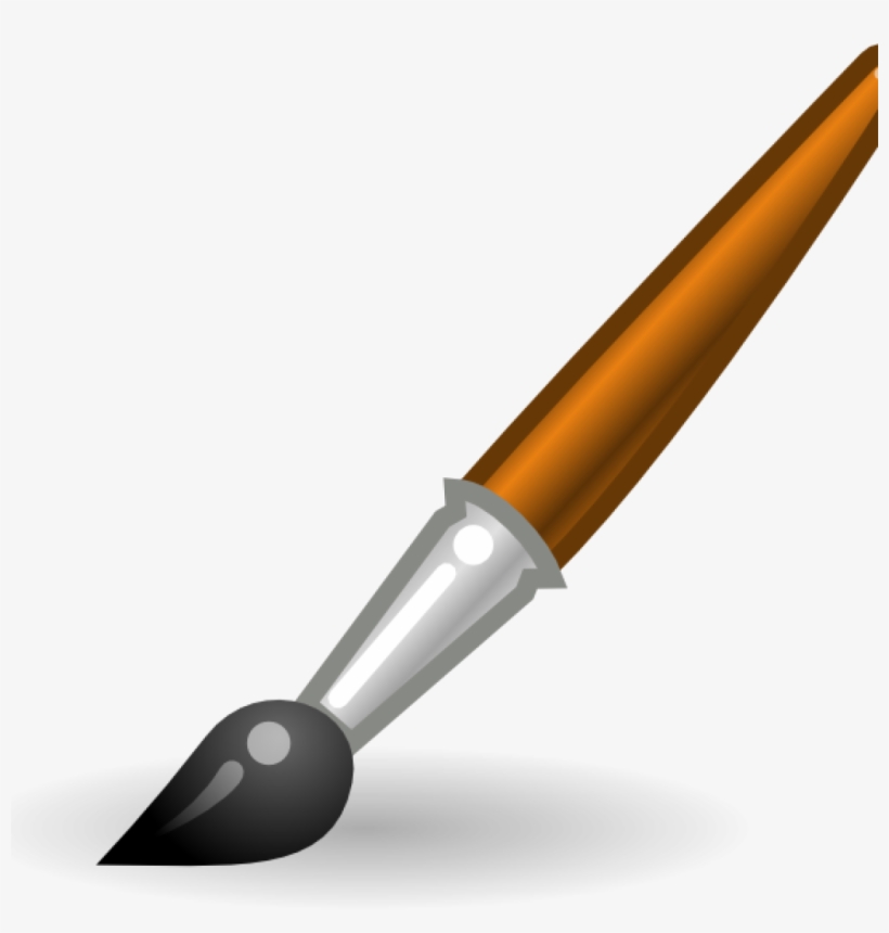 Paint Brush Clip Art Style Paintbrush At Clker Vector - Brush Tool In Ms Paint, transparent png download