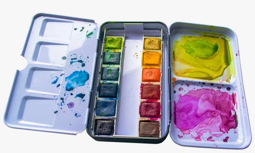 Transparent Watercolor Palette Transparent Background - Watercolor Paint, transparent png download
