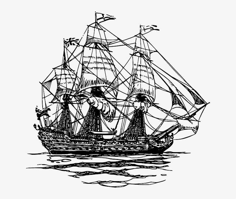 Svg Freeuse Download Free Image On Pixabay Ship Pirate - Ships Black And White, transparent png download