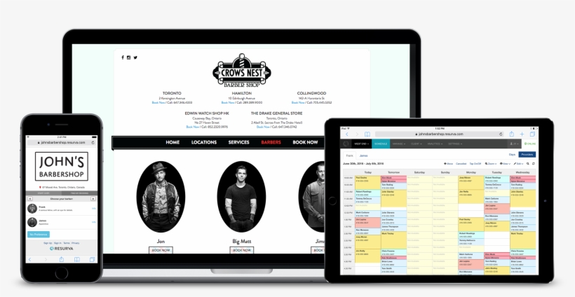 Appointment Scheduling Calendar Sync App Resurva Rh - Barber Shop Booking App, transparent png download