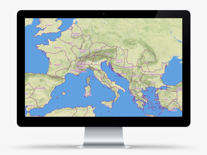 Roman Empire Vector Map - Atlas, transparent png download