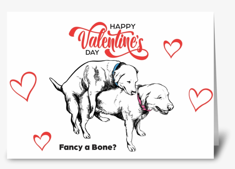 Funny Dog Valentines Card - Illustration, transparent png download
