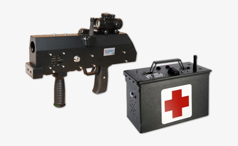 Scorpion Laser Tag Gun And Respawn Box - Laser Submachine Gun, transparent png download