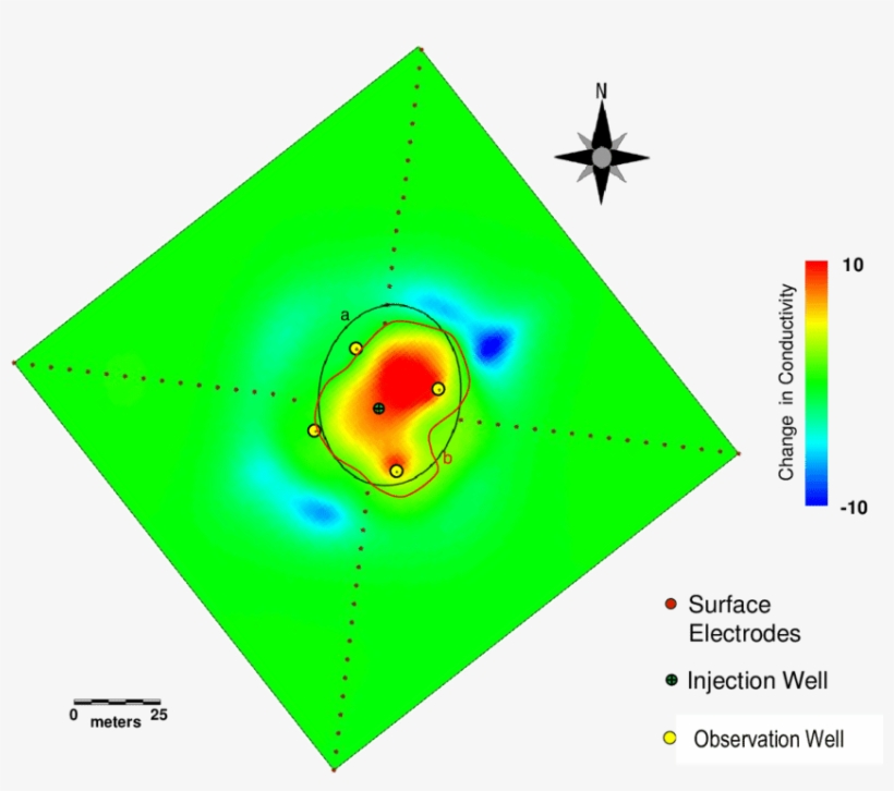 Map View Of Tdip Image Of Change In Conductivity At - Circle, transparent png download