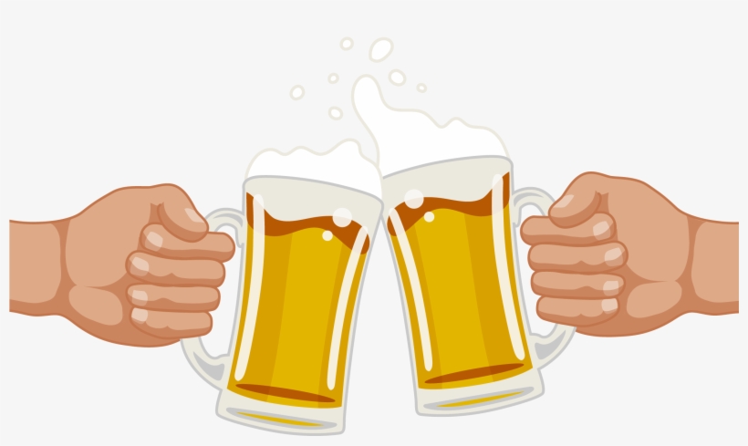 Clip Freeuse Download Draught Beer Birthday Drink Brewing - Cheers With Beer Clipart, transparent png download