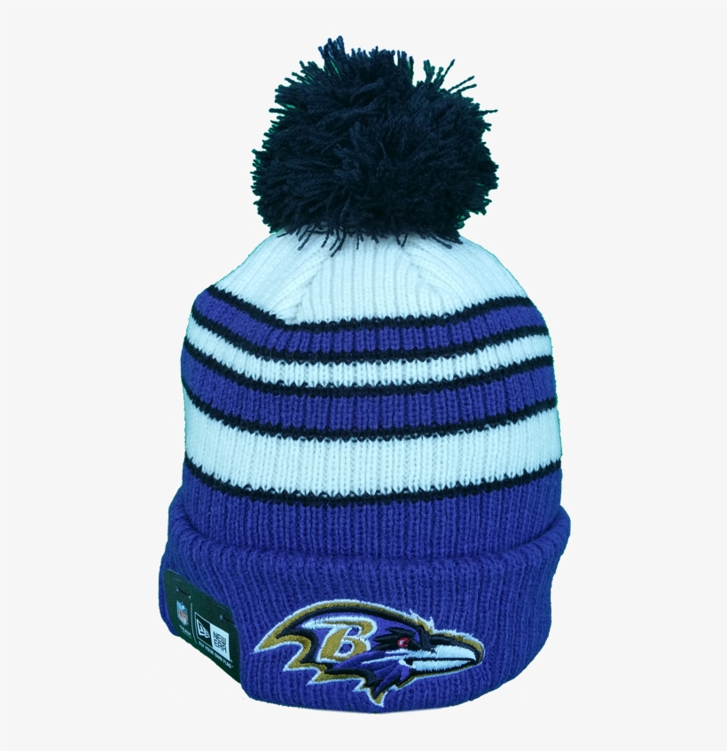 Baltimore Ravens Toque Traditional Stripe Pom More - Baltimore Ravens, transparent png download