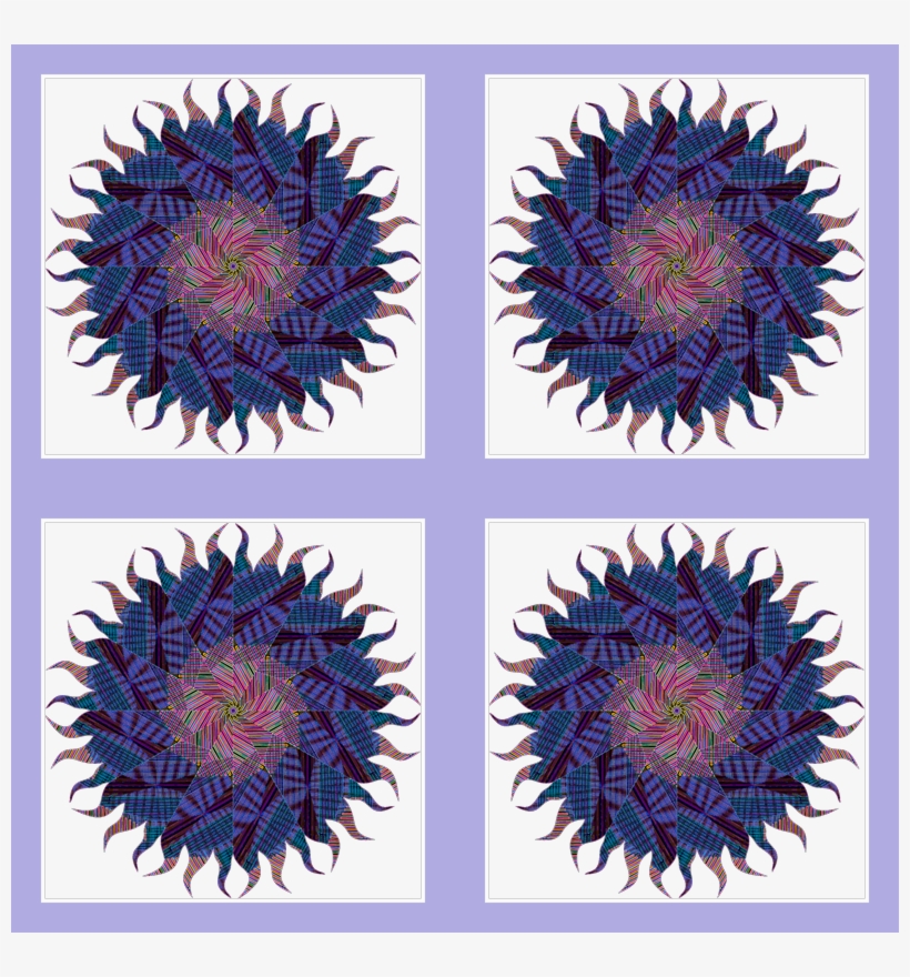Sun Rays Country Rose And Blues Framed Fabric - Vector Graphics, transparent png download