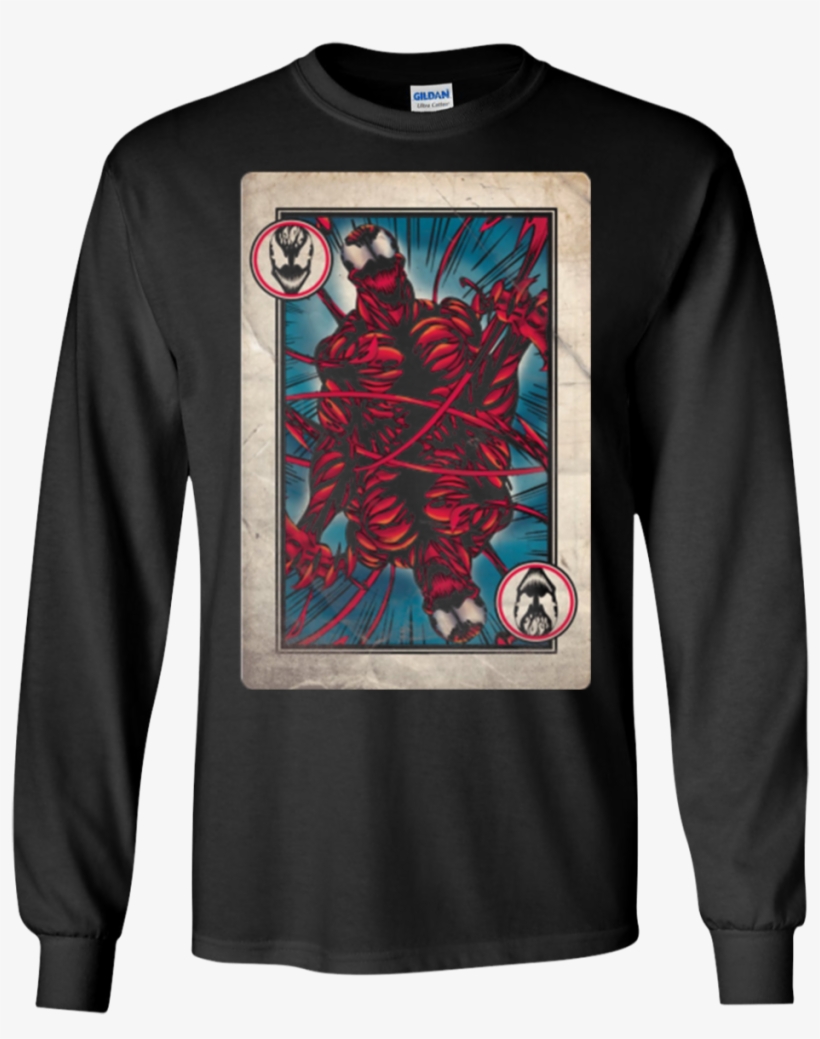Carnage Playing Card Graphic T-shirt - Only Love My Bed And My Momma Shirt, transparent png download