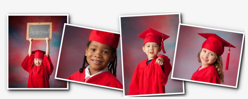 Row Of Pics Cap And Gown - Academic Dress, transparent png download