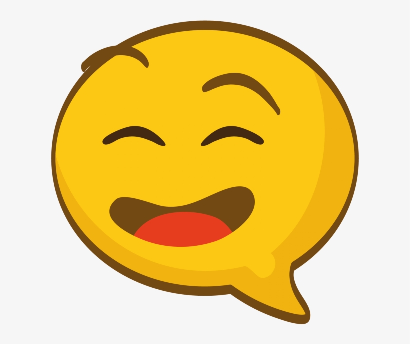 Speech Bubble Shaped Emoji - Emoji, transparent png download