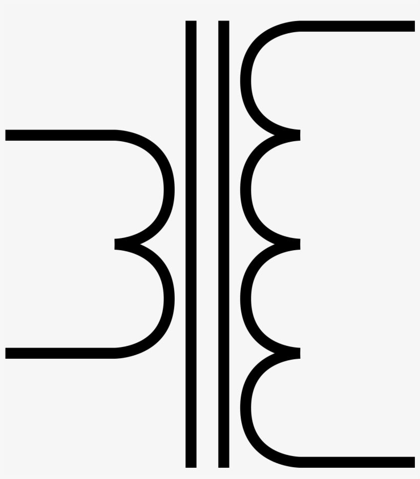 2000 X 2000 9 - Iron Core Transformer Schematic Symbol, transparent png download
