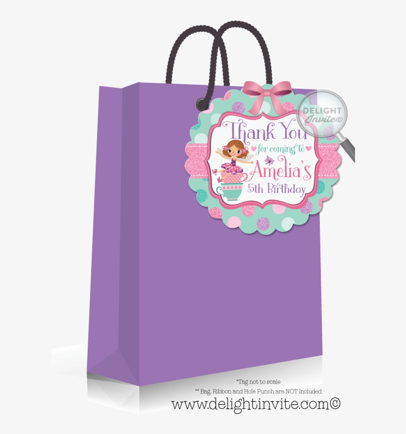Tea Party Fairy Favor Tags - Jurassic World Party Labels, transparent png download