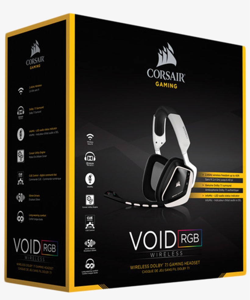 Corsair Gaming Void Wireless Rgb Gaming Headset - Corsair Headset Void, transparent png download