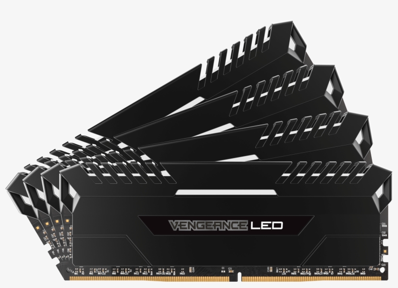 Corsair Vengeance Led 32gb 4x 8gb 3200mhz Cmu32gx4m4c3000c15 - Ddr4 Ram Led Blue, transparent png download
