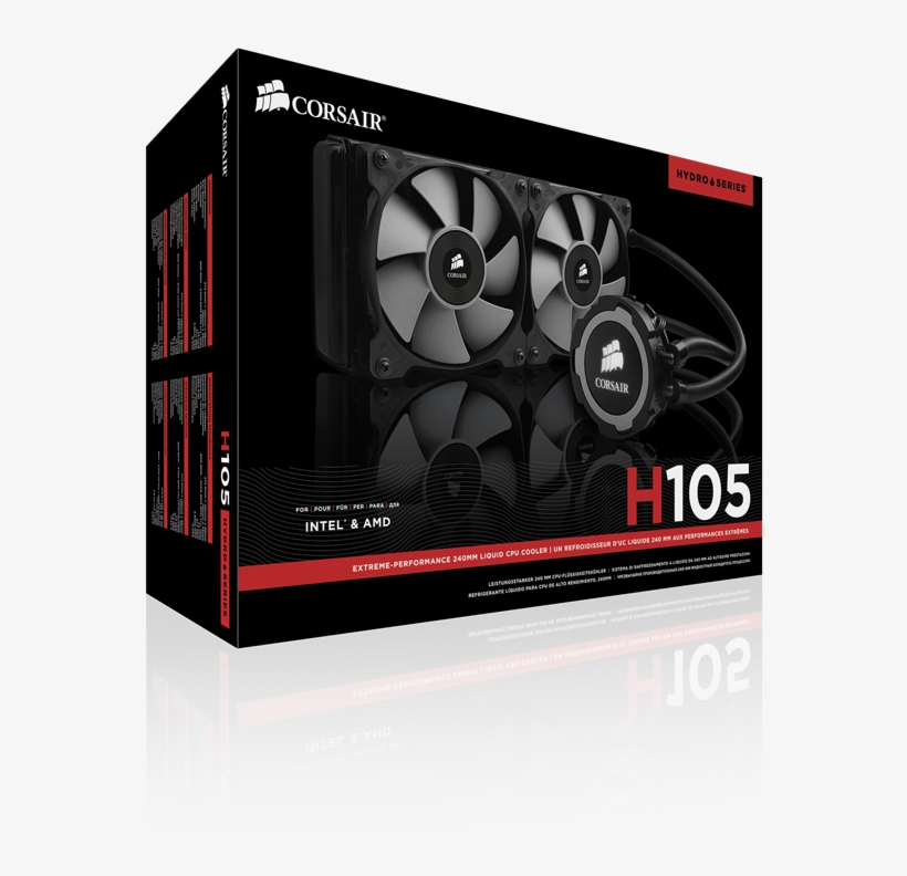 Corsair - Corsair Hydro Series H105, transparent png download