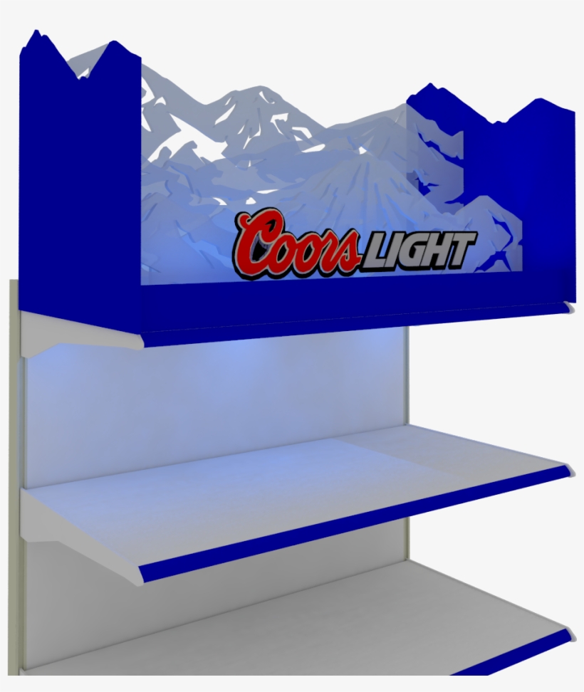 Coors Light Supermarket End Ca - Shelf, transparent png download