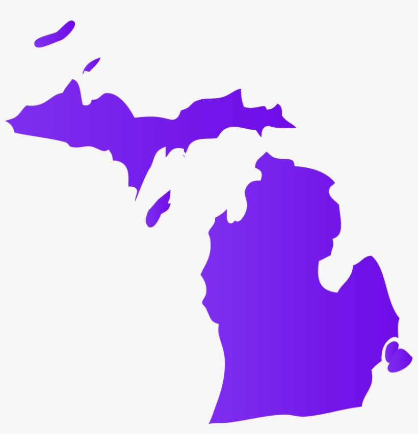 Michigan Dealers For Wheelchair Vans, Scooter Lifts - State Of Michigan Outline, transparent png download