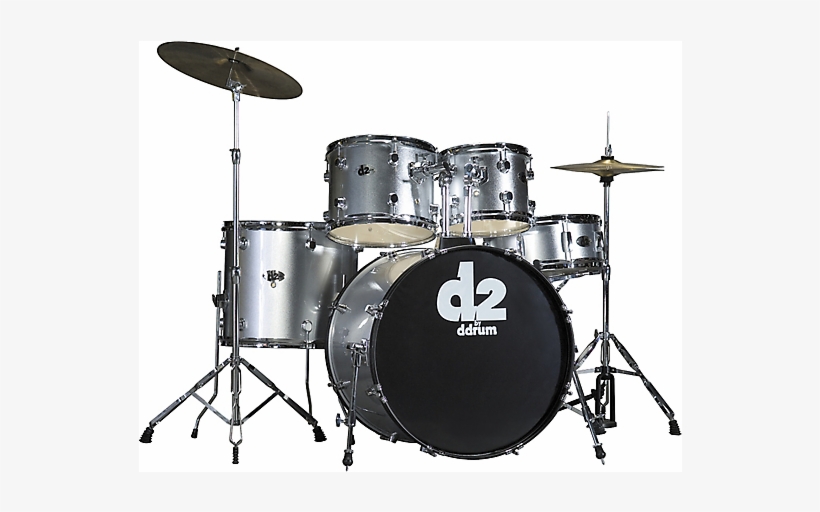 Ddrum D2 5-piece Drum Set Silver - D2 Drum Set, transparent png download