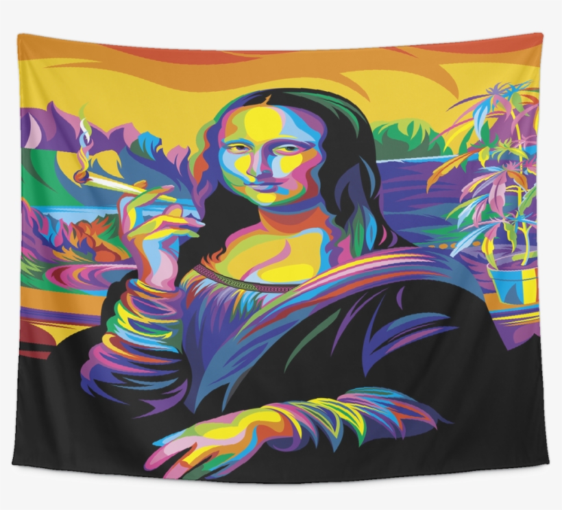 Mona Lisa Tapestry - Cushion, transparent png download