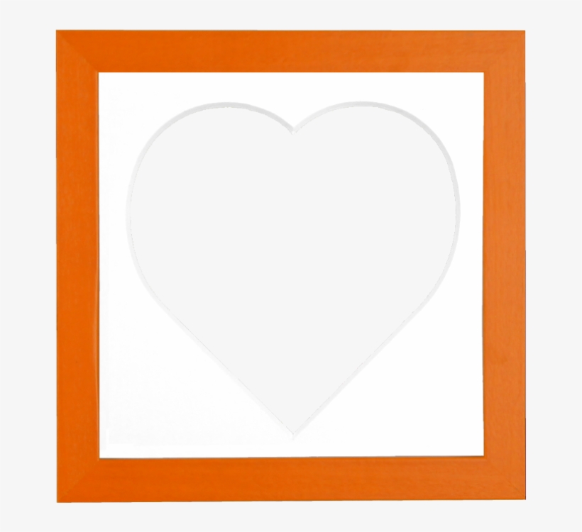 Orange Heartstagram Picture Frame, transparent png download