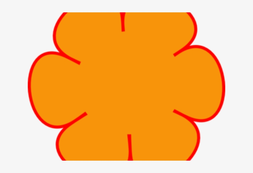 Orange Flower Clipart Orange Heart - Clip Art, transparent png download