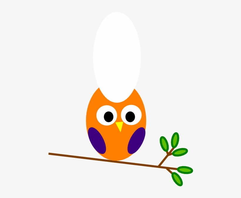 Purple Orange Owl Clip Art - Owl Clip Art, transparent png download