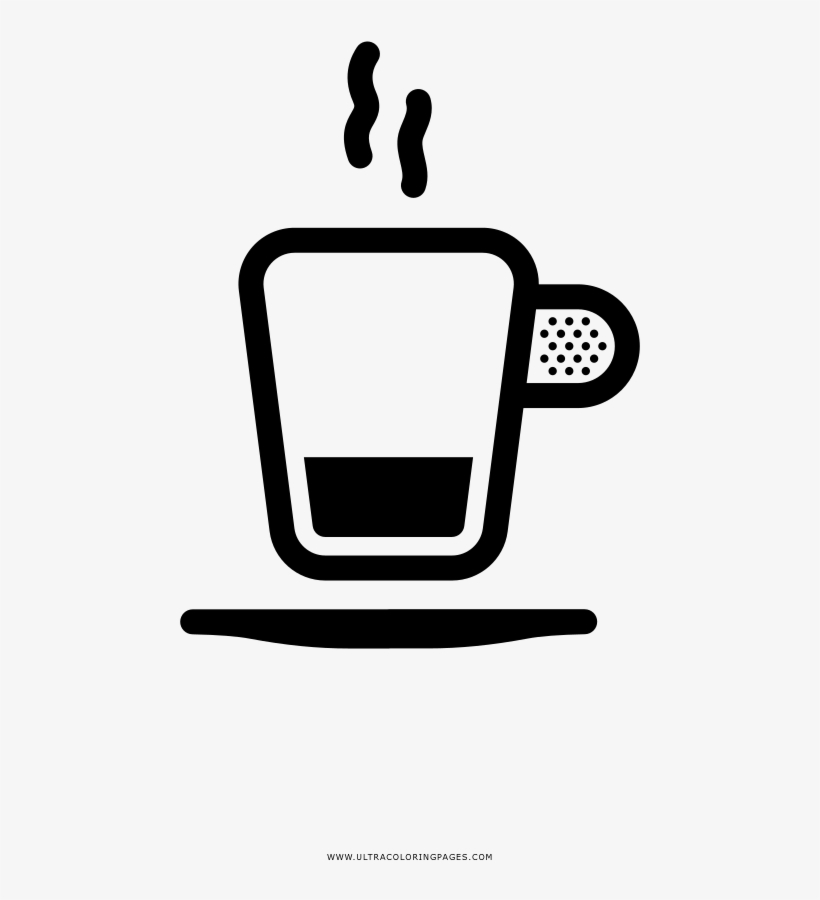 Taza De Café Página Para Colorear - Illustration, transparent png download
