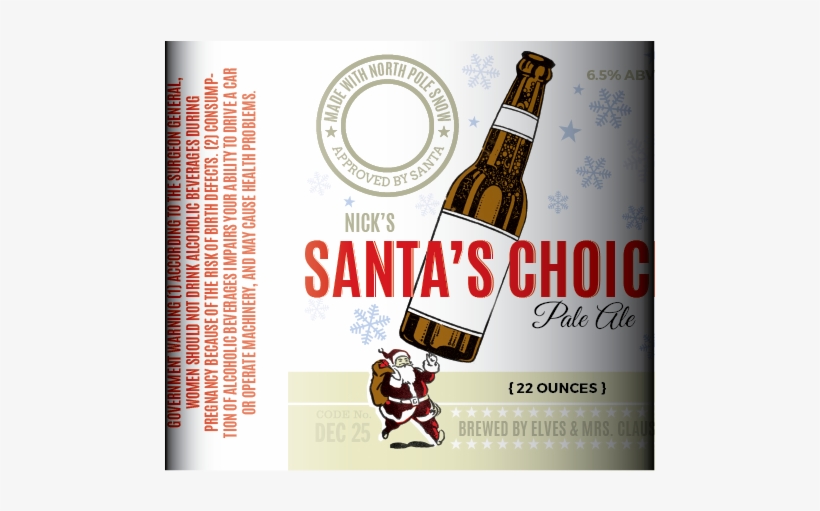 Santa's Choice Full Wrap Label - Poster, transparent png download