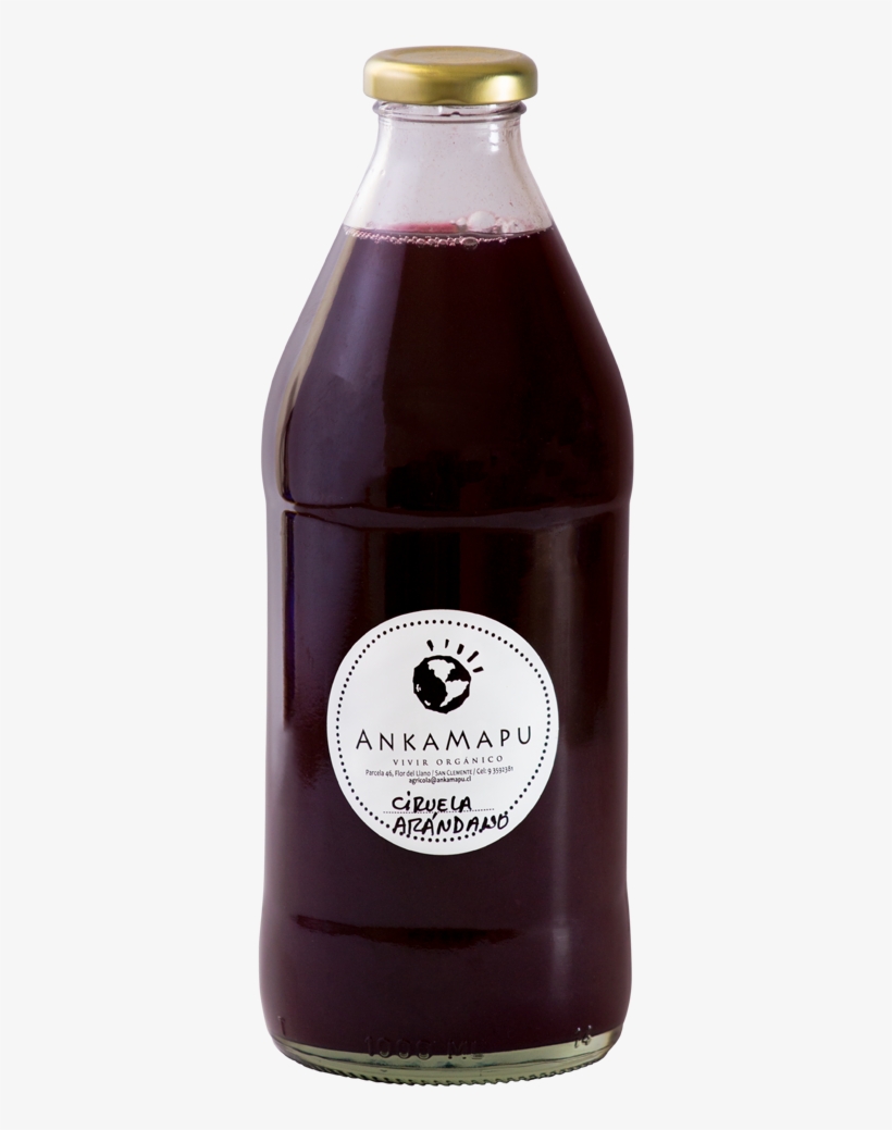 Jugo Ciruela Arandano - Glass Bottle, transparent png download