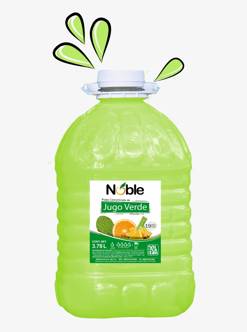 Jugo Verde - Plastic Bottle, transparent png download