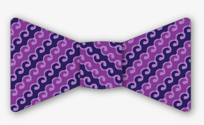 Wave Purple Bow Tie - Paisley, transparent png download