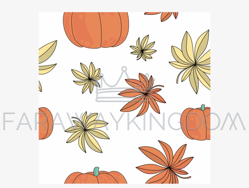 Autumn Gift Season Vector Illustration Seamless Pattern - Pumpkin, transparent png download