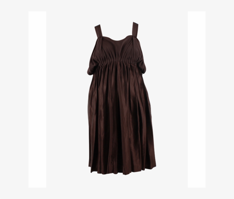 Alldressedup Brown Silk Dress 0 Thumbnail - Little Black Dress, transparent png download