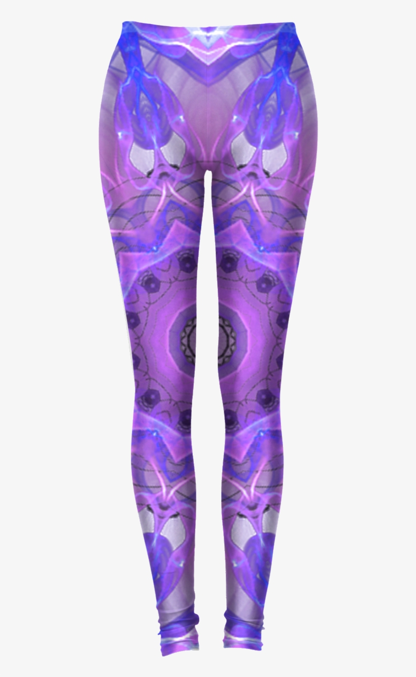 Abstract Plum Ice Crystal Palace Lattice Lace Mandala - Leggings, transparent png download