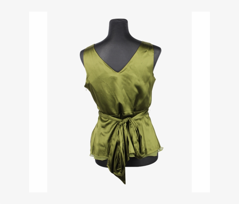 Bcbgmaxazria Green Silk Top - Cocktail Dress, transparent png download