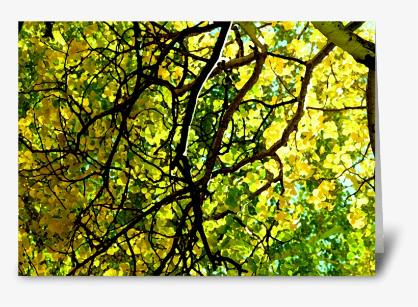 Aspen Gold Greeting Card - Stained Glass, transparent png download