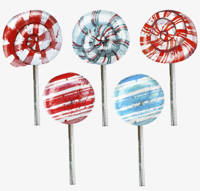 Watercolor Lollipops Png, transparent png download