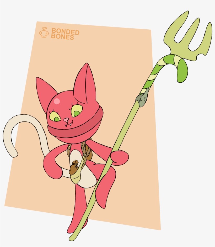 Lolipop Devil Cat - Cartoon, transparent png download