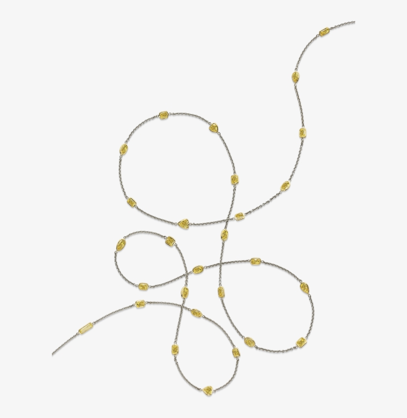 Fancy Yellow Mixed Shape Diamond Necklace - Craft, transparent png download
