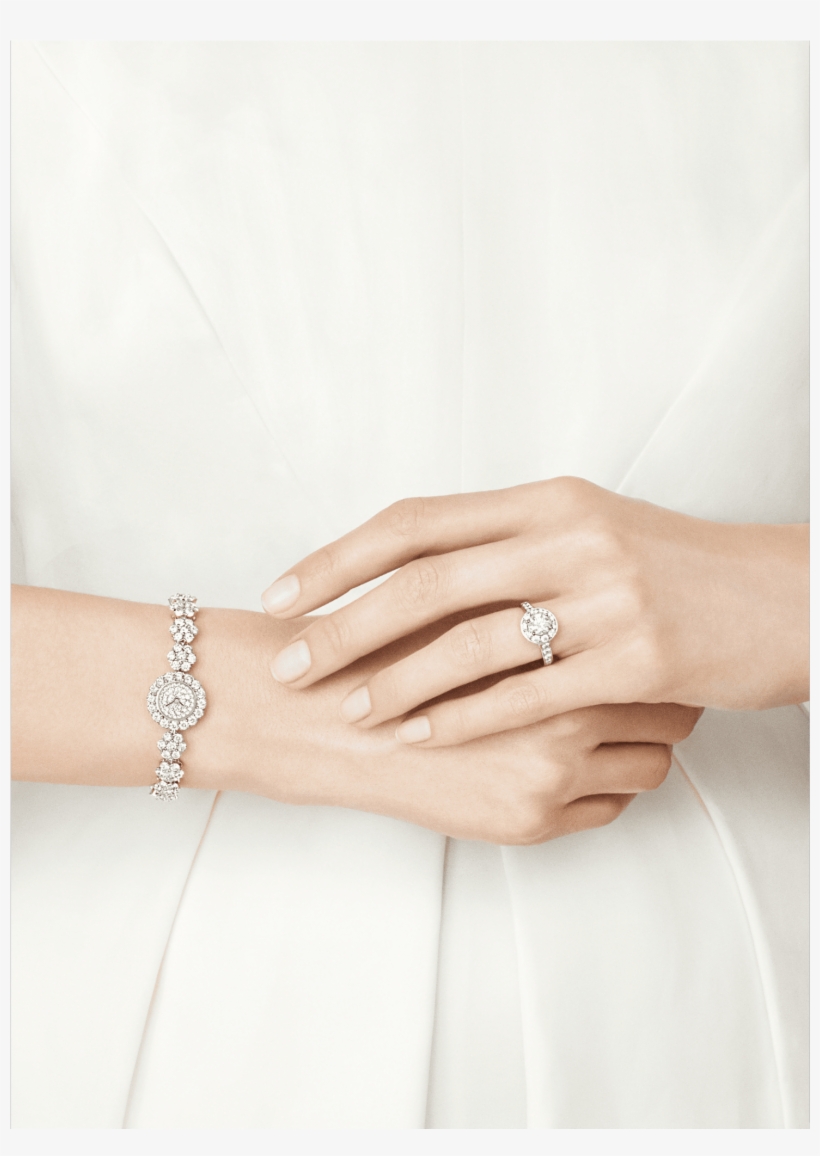 Snowflake Fleurette Watch,platinum - Wedding Ring, transparent png download