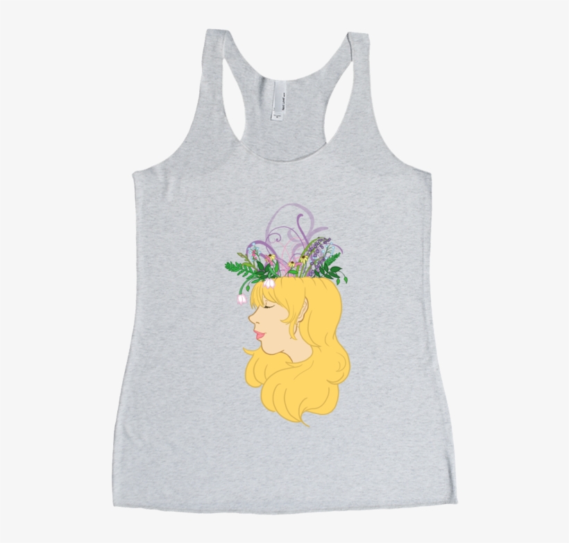 Flower Crown Racerback Tank Top - Active Tank, transparent png download