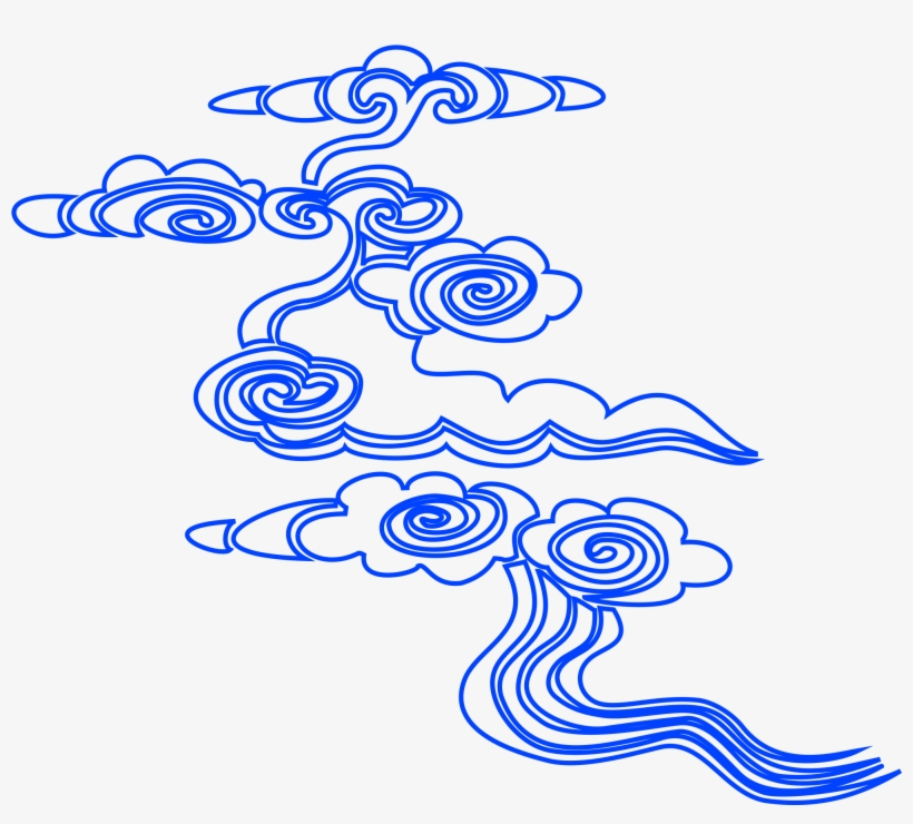 Xiangyun Nube Lineal Vector De Gráfico Línea Png E - Vector Graphics, transparent png download