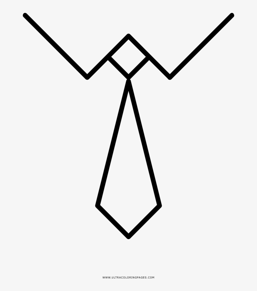 Corbata Página Para Colorear - Gravata Em Desenho, transparent png download