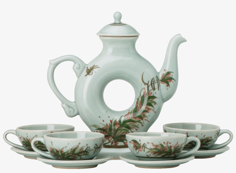 Jade Celadon Tea Set - Teapot, transparent png download